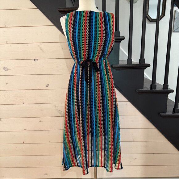 Eve Franco X Anthropologie Rainbow Crochet Midi Dress NWOT Size 0 (XS) - Picture 8 of 16